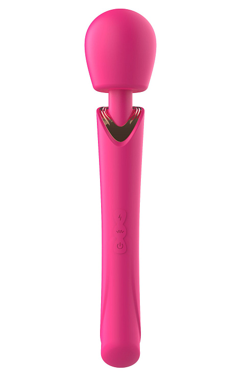 Розовый силиконовый вибратор-wand - 30 см.