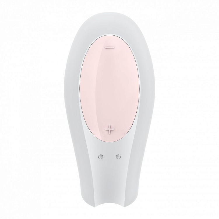 Белый вибратор для пар Double Joy с управлением через приложение