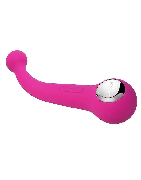 Вибратор Bonnie Plum Red с 2 моторами и гнущейся головкой - 20 см.