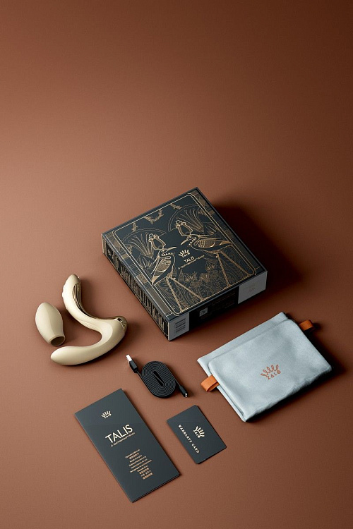 Белый вибромассажёр G-зоны Talis с пульсацией, вакуумной стимуляцией и функцией нагрева