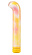 Желтый компактный вибратор из стекла Magic Cane - 12 см.