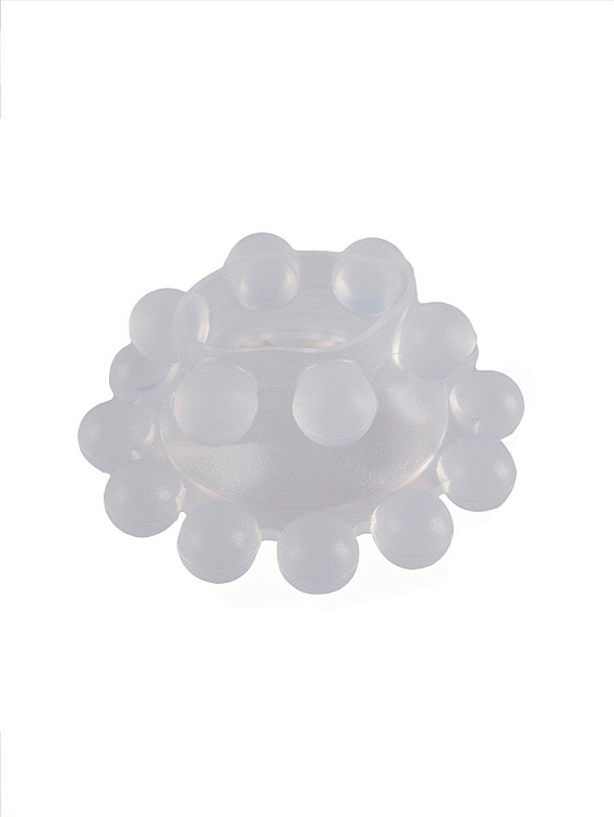 Эластичное эрекционное кольцо с двумя рядами шариков