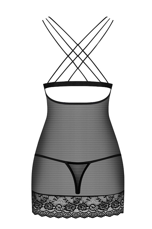 Облегающая сорочка с перекрёстными бретелями на спинке