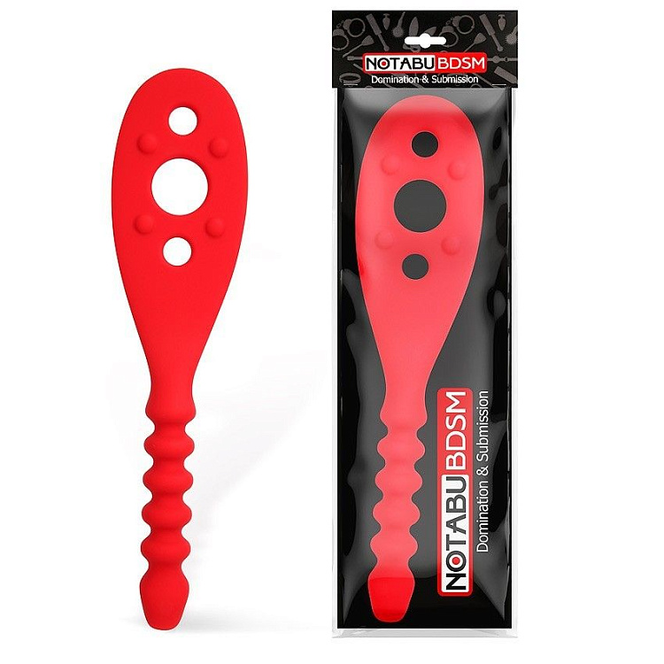 Красная силиконовая шлепалка - 30 см.
