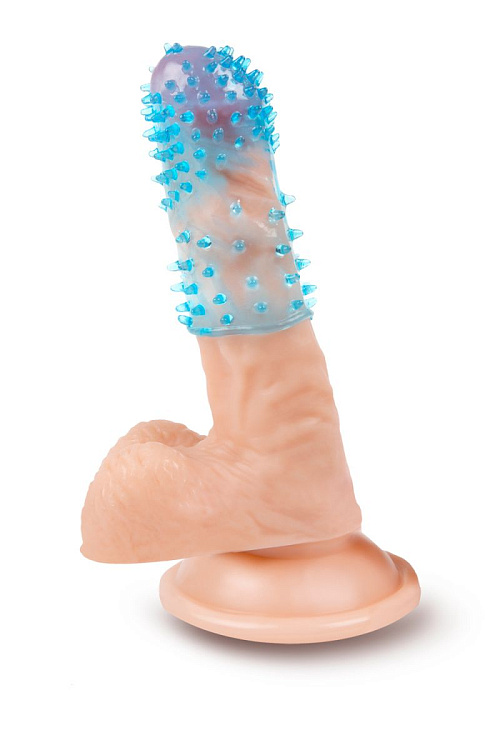 Закрытая рельефная насадка на член - 6 см.