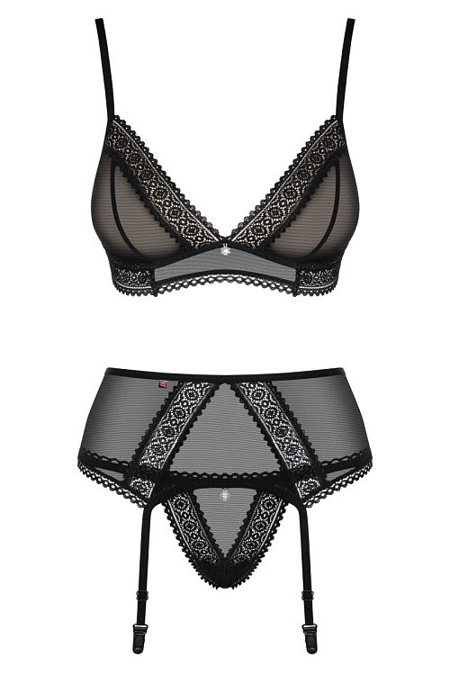 Пикантный комплект белья с поясом для чулок