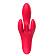 Красный вибратор-кролик с 4 моторами Shakira