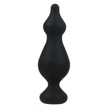 Черная анальная втулка Amuse L - 13,8 см.