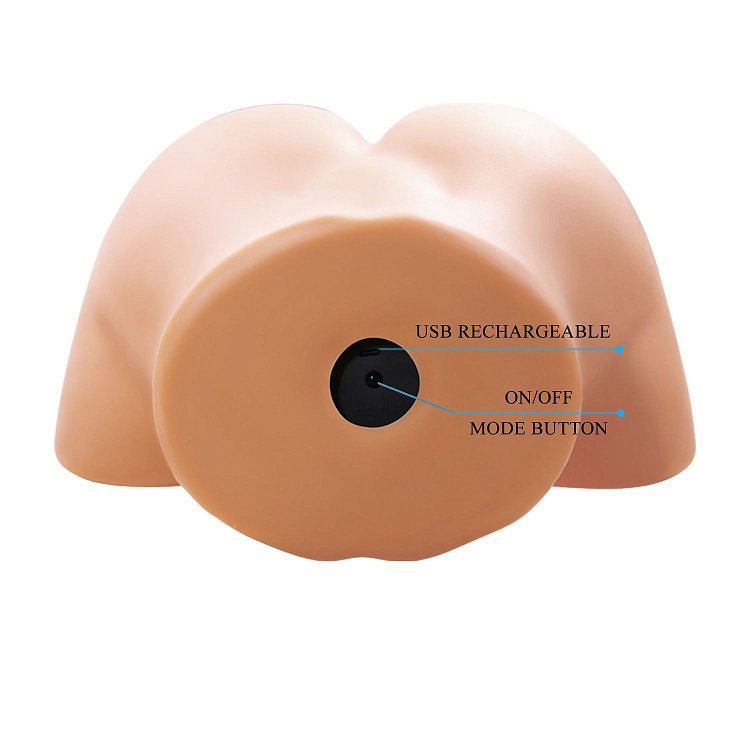 Телесный мастурбатор Olivia с 2 любовными отверстиями