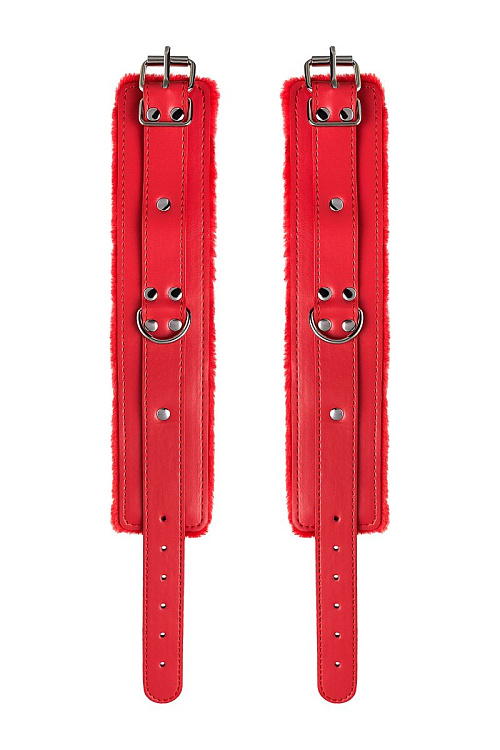 Красные оковы Anonymo из искусственной кожи