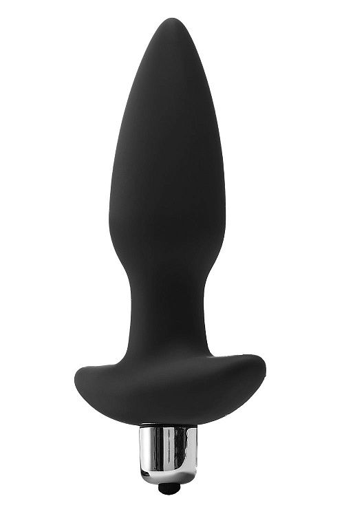 Черная анальная вибропробка FantASStic Vibrating Plug - 14 см.