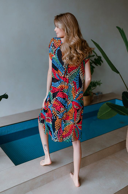 Яркое платье-туника для пляжа Barbara