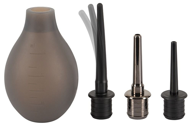 Дымчатый анальный душ с 3 насадками