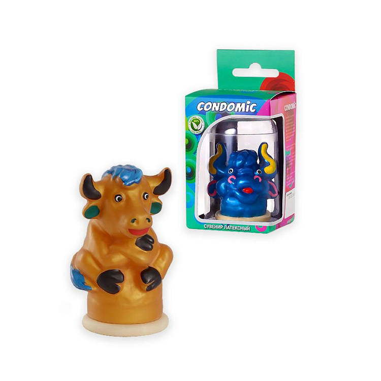 Сувенирный латексный презерватив  Бык