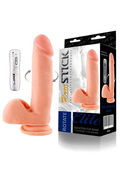 Телесный ротатор на присоске - 17 см.