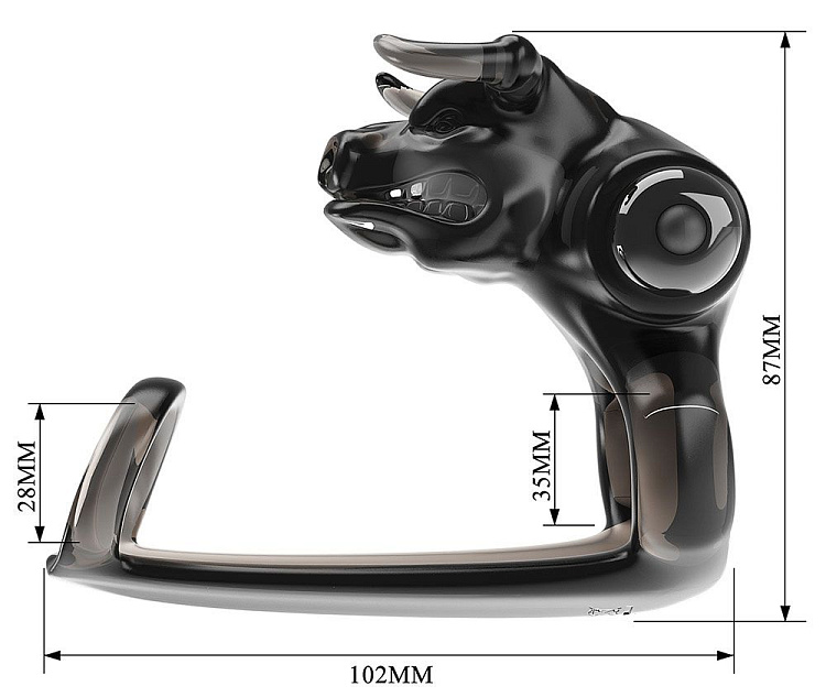 Дымчатая стимулирующая насадка на член Bull Warrior