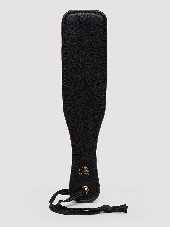 Черная шлепалка Bound to You Faux Leather Small Spanking Paddle - 25,4 см.