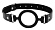 Черный кляп-кольцо с кожаными ремешками  Silicone Ring Gag with Leather Straps
