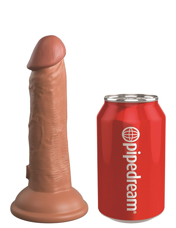 Кофейный фаллоимитатор 6  Silicone Dual Density Cock - 17 см.