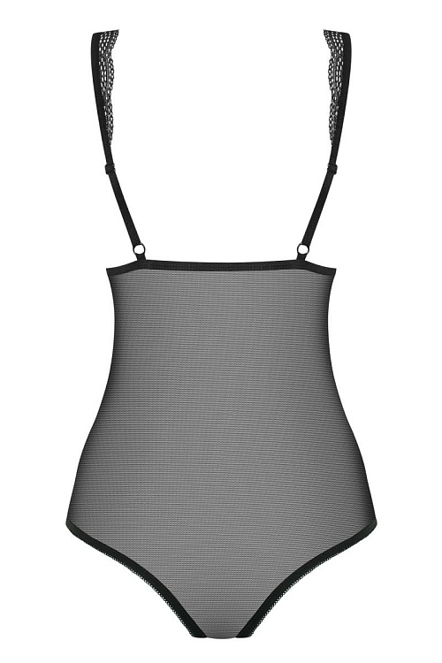 Соблазнительное полупрозрачное боди с кружевом