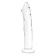 Большой стеклянный стимулятор 12’’ Glass Dildo With Veins   Flat Base - 28 см.