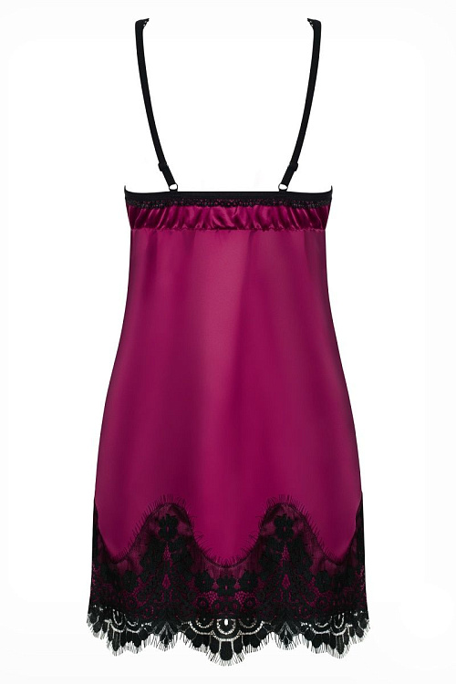 Чувственная атласная сорочка на лямочках