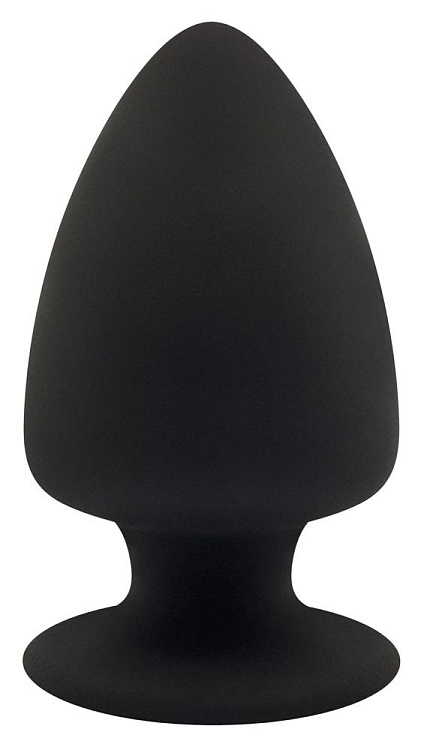 Черная анальная втулка Premium Silicone Plug M - 11 см.