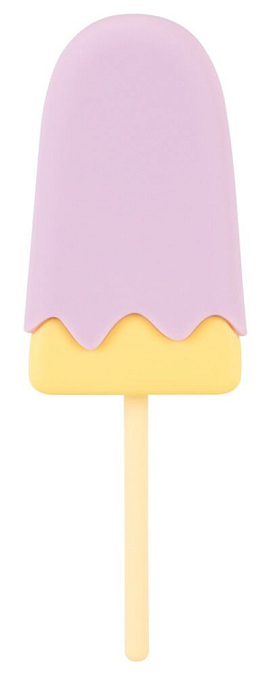 Сиреневый мини-вибратор в форме пломбира Vibrating Popsicle