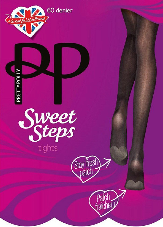 Колготы с патчем в форме сердечка на стопе