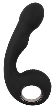 Черный силиконовый вибратор G   P-Spot Vibrator - 16,8 см.