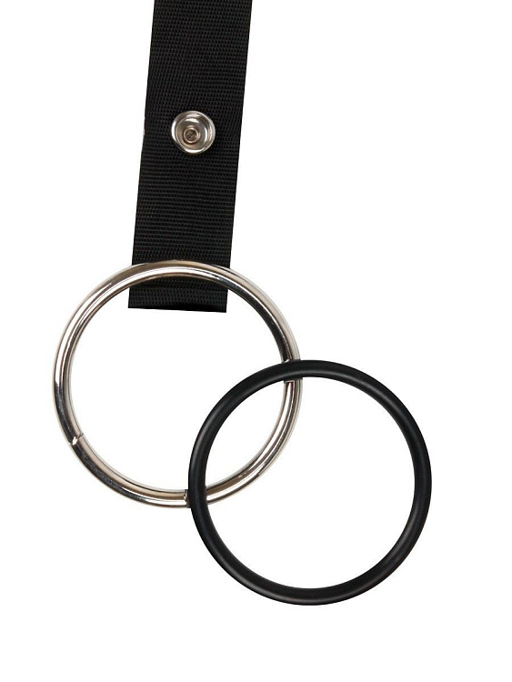 Мужской полый страпон на регулируемых ремешках - 22 см.