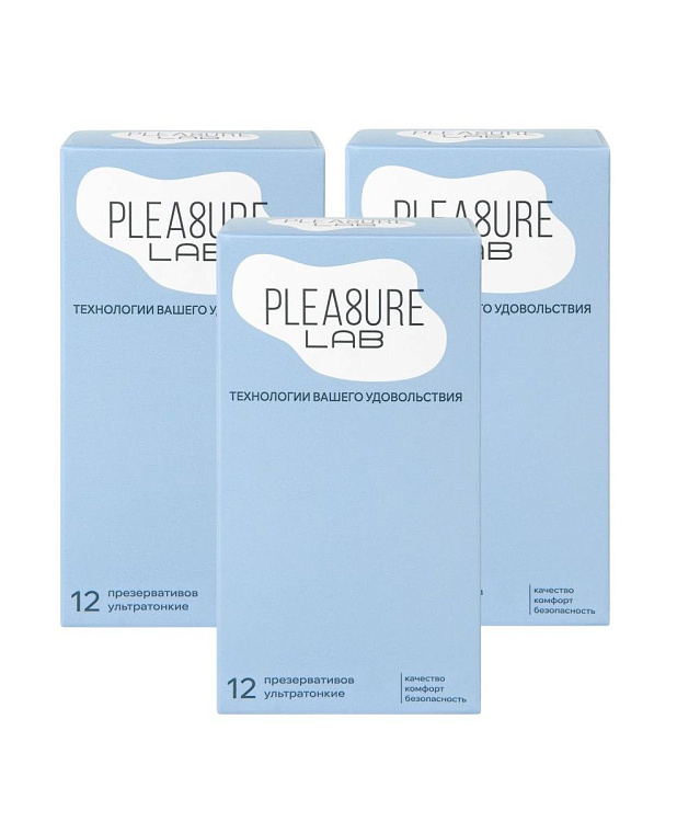 Набор из 3 упаковок ультратонких презервативов Pleasure Lab (по 12 шт.)
