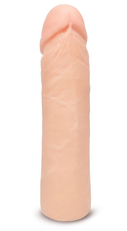 Эластичная насадка-фаллос - 18 см.