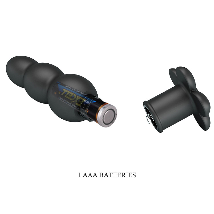 Черный анальный вибростимулятор Jadier - 11 см.