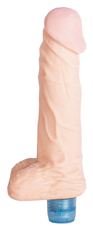 Телесный вибратор Vibro Realistic Cock Dildo - 18 см.