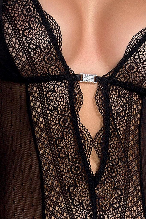 Сексуальный корсаж Clarisse с кружевом и оборкой понизу