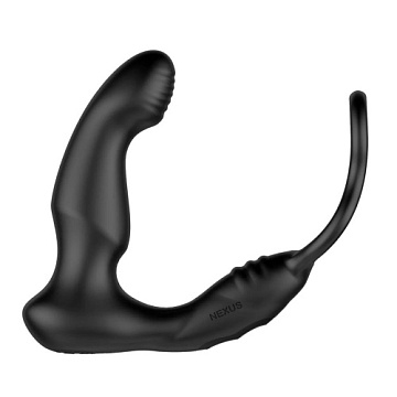Черный двухмоторный массажер простаты Nexus Simul8 Wave Edition
